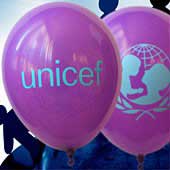 Ballons UNICEF.